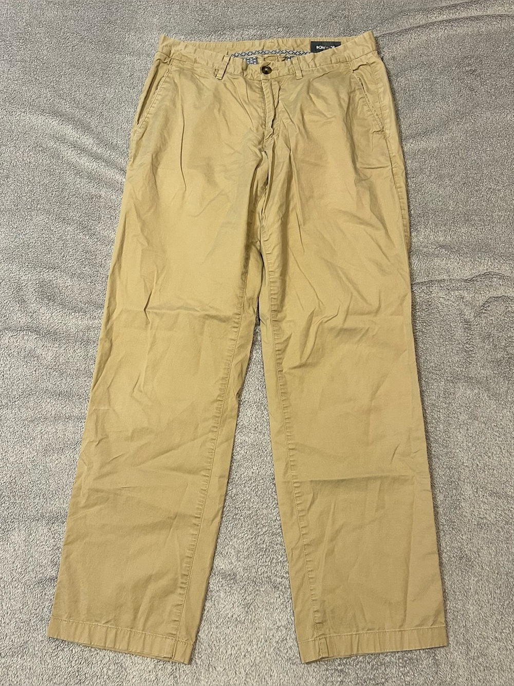 Bonobos Straight Chino Pants Mens 31x32 Khaki Tan Flat Front